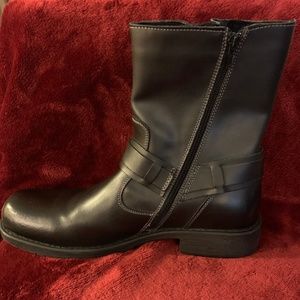 Natha Black Coach Leather Harness Moro Boots